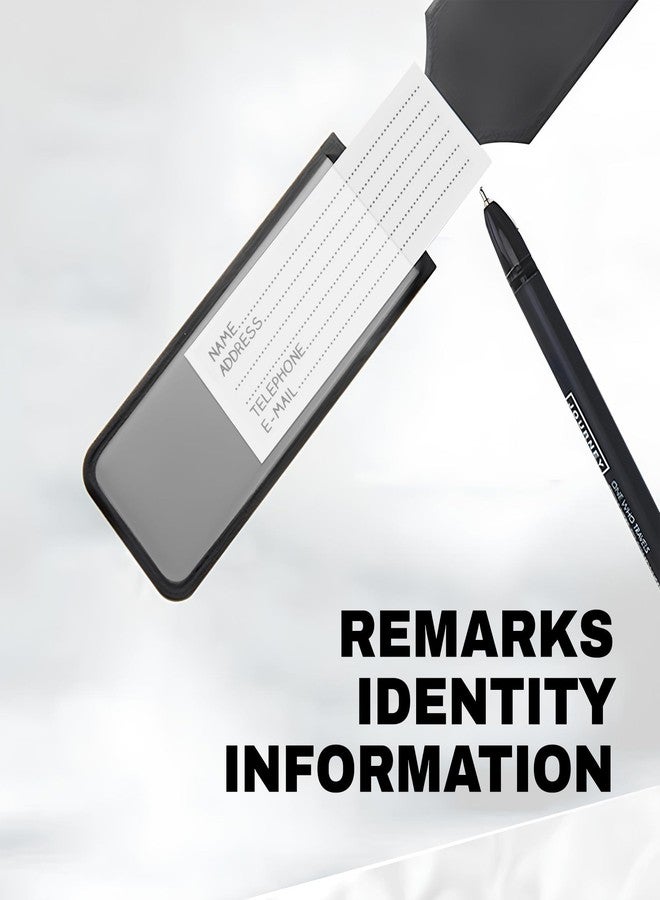 سنديا مجموعة من 4 بطاقات تعريف للأمتعة من SNDIA، مصنوعة من مادة PVC، تحمل اسم وعنوان ورقم هاتف، تُستخدم كعلامة تعريف للأمتعة - لون أزرق - Image 4